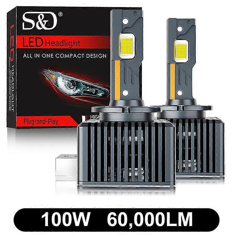 120W 80000LM-80000LM D3s Phares Led Canbus D1s D2s D4s D5s D8s D1r D2r D3r D4r D5r D8r 120W Turbo Led 5070 Csp Chip 6000K Blanc 12V 24V