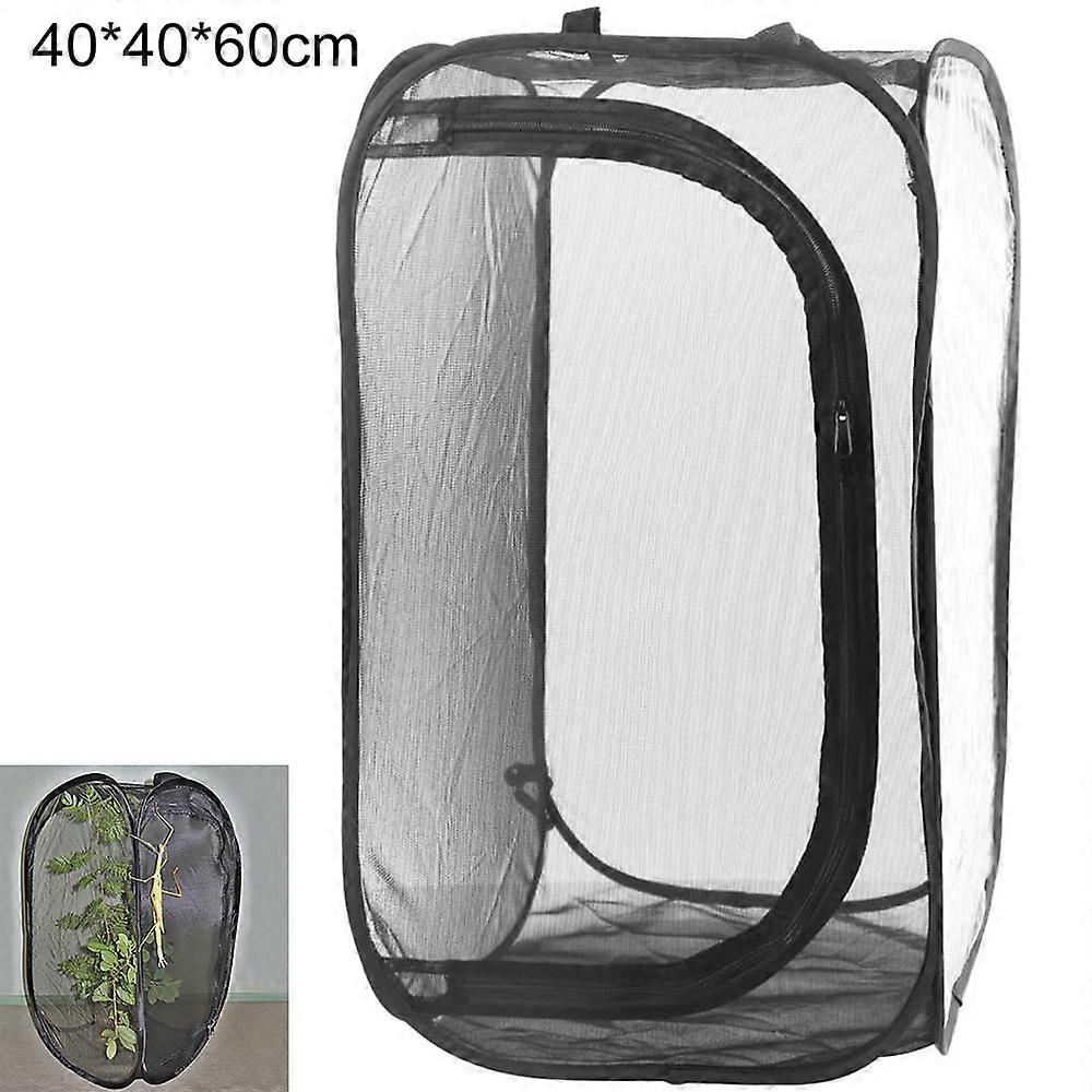 All black insect-proof net box foldable greenhouse light transmission