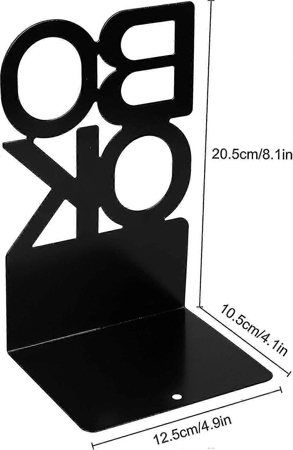 Metal Bookend Creative "book" Letter Pattern