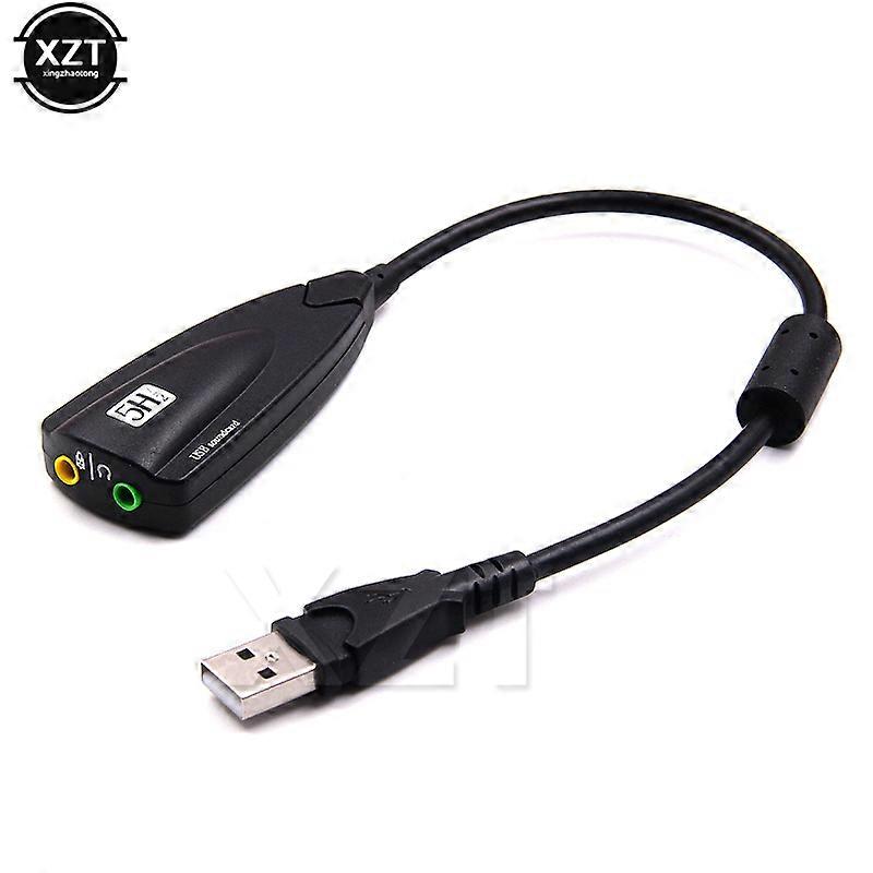 External USB Sound Card 5HV2 7.1 Audio Adapter Headset Microphone 3.5mm USB To 3DCH Virtual Channel Sound Track for Lap