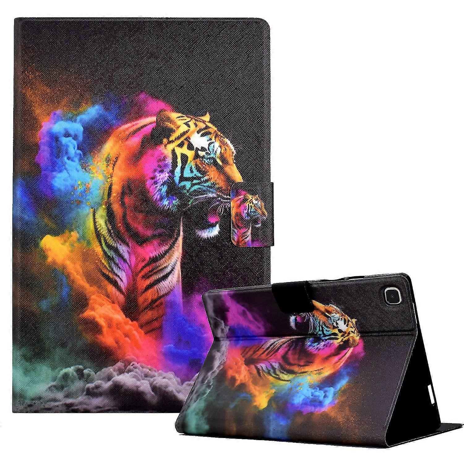 Leather Case For Samsung Galaxy Tab A7 10.4 (2020) T500 / T505 Pattern Printed Folio Flip Tablet Cover With Card Holder