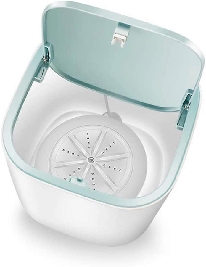 portable washing machine, usb ultrasonic turbine, mini portable washing machine for underwear, baby clothes, travel,White