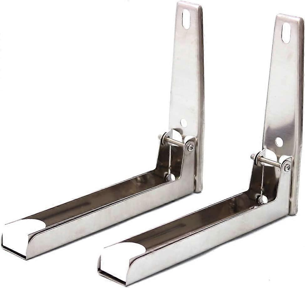 Set of 2 microwave oven racks Adjustable stainless steel wall rack for kitchen accessories, with screws, max. 35kg