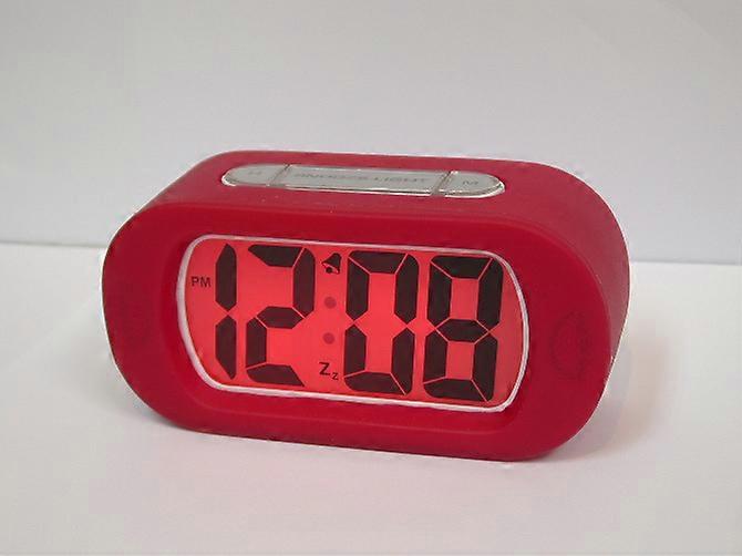 Rose Red Silicone Shockproof Drop Silent Clock Creative Lethargy Alarm Clock Electronic Clock Headboard Alarm Clock