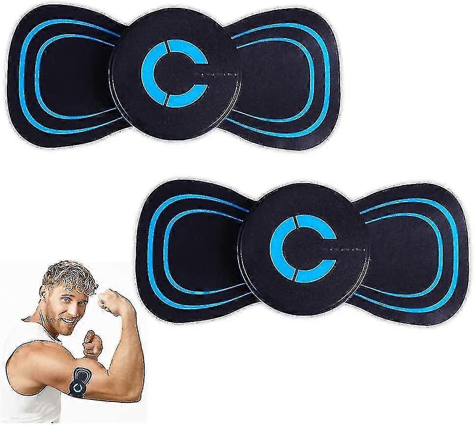 2 قطع ميني EMS المحمولة الكهربائية الرقبة مدلك، تدليك عنق الرحم لتخفيف الألم، جهاز تدليك صغير