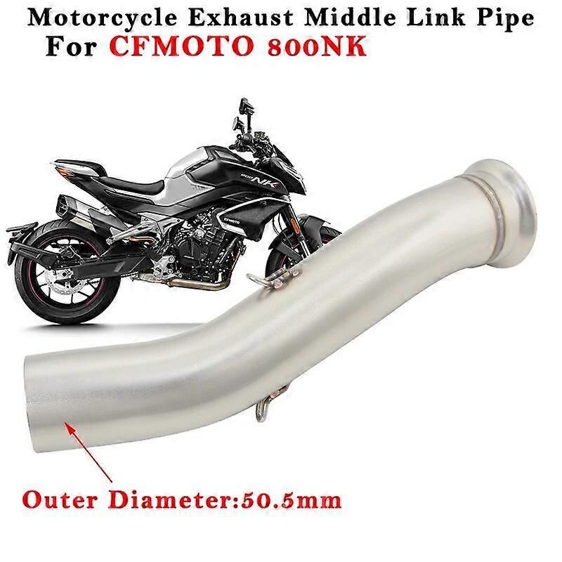 Aufstecken fr cfmoto 800nk Motorrad Auspuff anlage modifizierter Schall dmpfer 51mm Mittel verbindungs rohr Verbindungs rohr Edelstahl