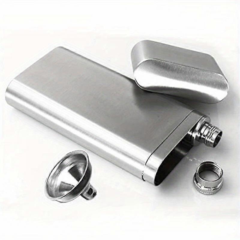 1pc Premium Stainless Steel Hip Flask with Funnel - Leak-Proof Alcohol Flask for Outdoor Adventures and On-the-Go Sipping - Perfect for Bars and Resta