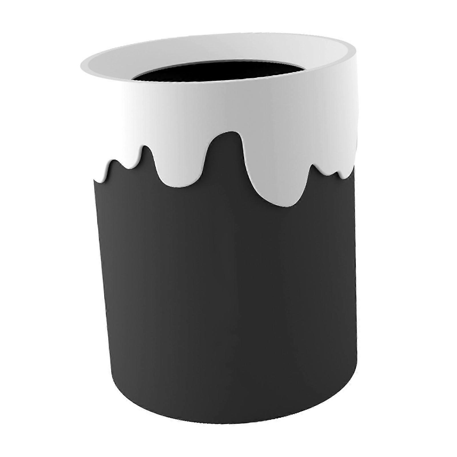 Mini Trash Can White Desktop Storage Basket Broken Resistant Waste Bin for Home