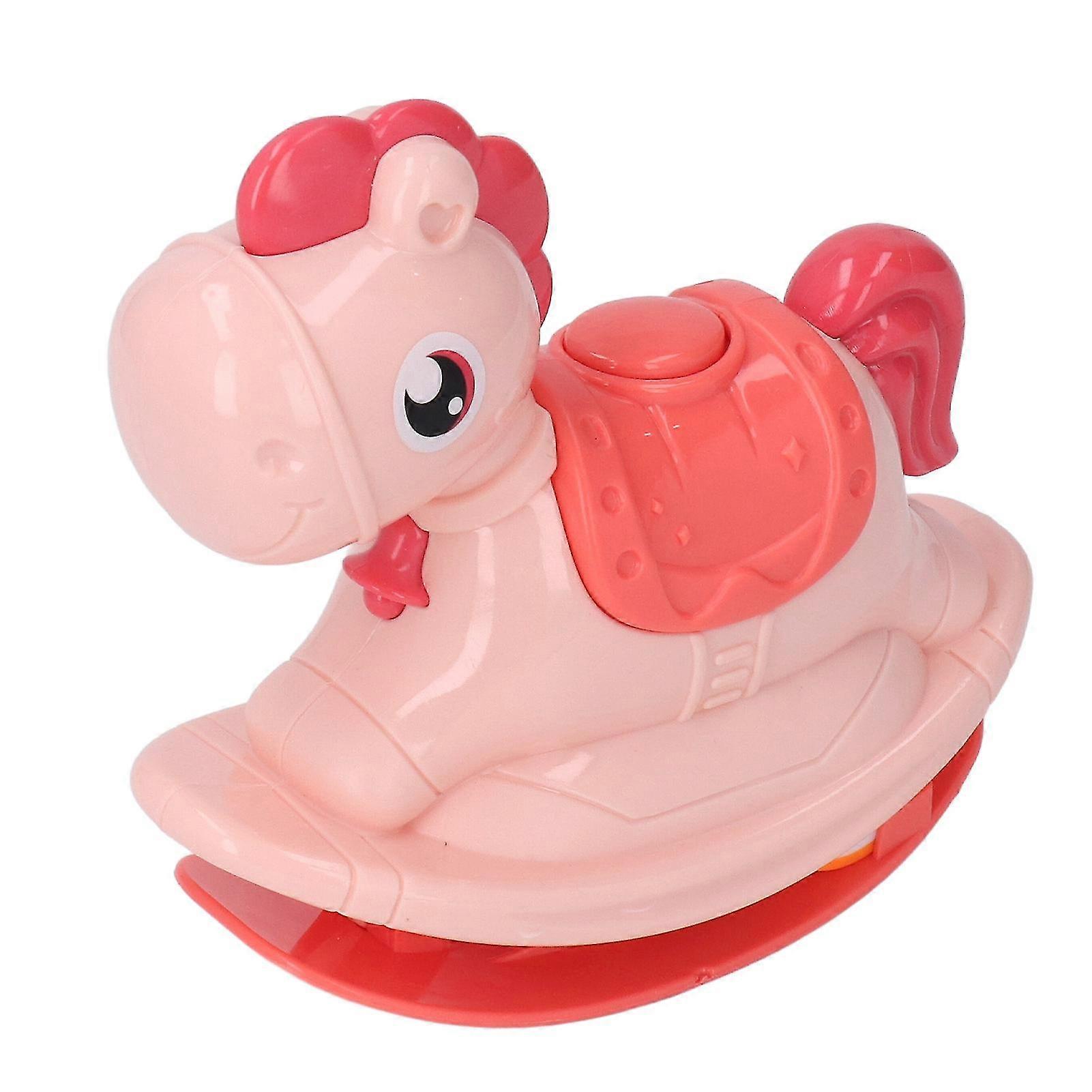 Pink Rocking Horse Toy with Unique Design and Exquisite Workmanship - Cartoon Toy Car