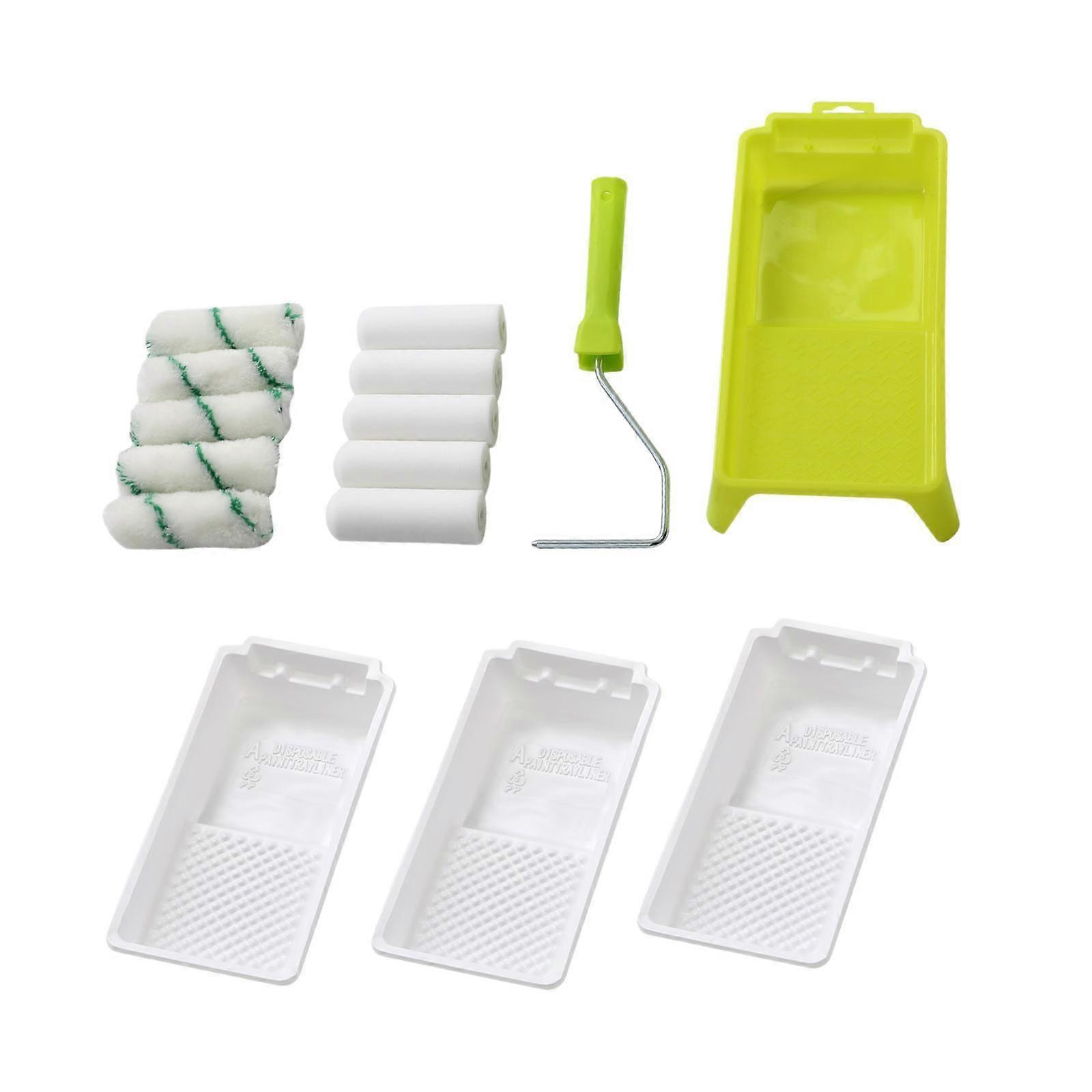 Paint Roller with Frame, Tray, Liners Deck Portable High Density Foam Roller
