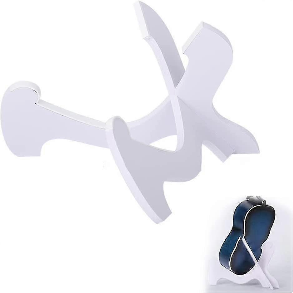 Trä gitarrstativ, gitarrhållare, bärbart stativ, fiolstativhållare, vit