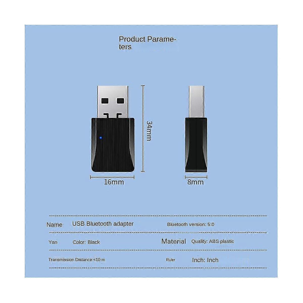 Usb Car Bluetooth 5.0 Transmitter Receiver Mini Auto Wireless Audio Handsfree Call Adapter For Car