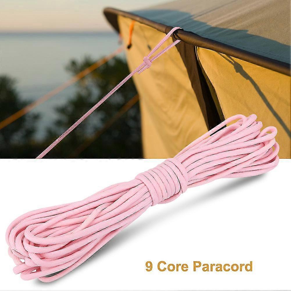 Glow in the Dark Parachute Rope Lanyard - Pink, 9 Cores for Outdoor Survival