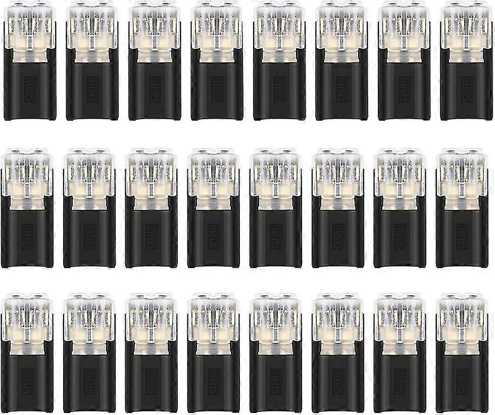 2-Pole Cable Connector Plug - 24-Piece Set (18-24AWG)