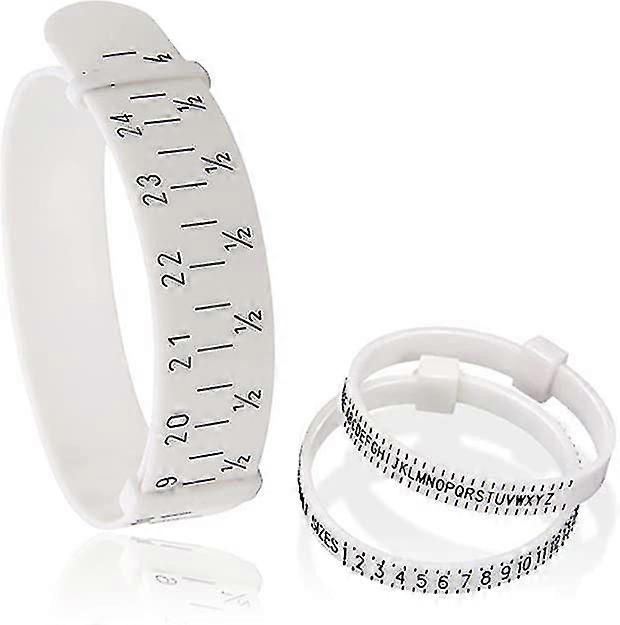 Ring Sizer Uk Us And Wrist Sizer, Ring Measurement Tool Uk Us Sizes Bracelet Bangles Sizing Measurer Checker Plastic Ring Size Guide For Wedding