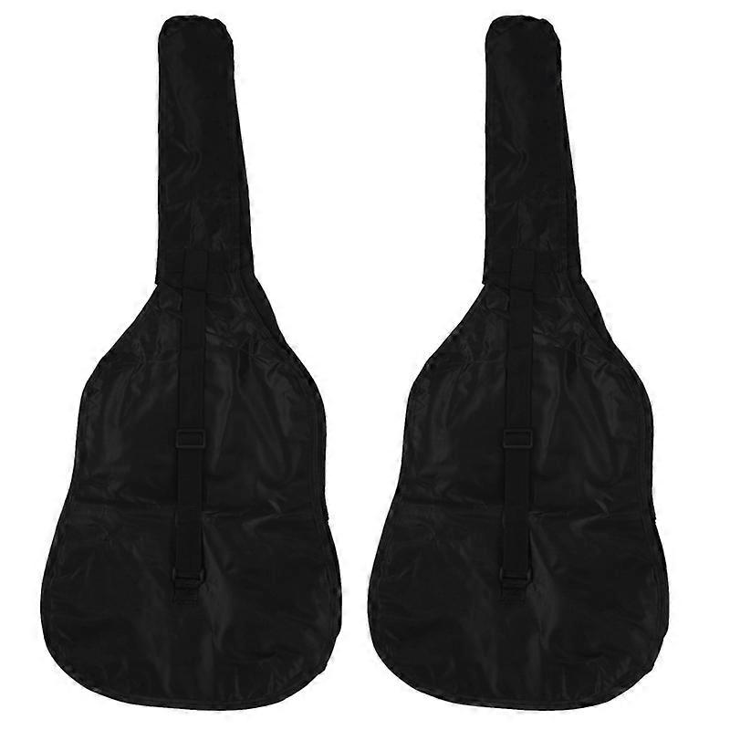 2X, Bolsa de Guitarra de 38 Polegadas Bolsa de Ombro de Pano Oxford com Bolso Peças e Acessórios de Guitarra