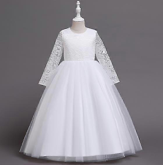 فساتين الدانتيل الفتيات ، فساتين الأميرة الطويلة في الصيف ، والتنانير الطويلة للفتيات ، وفساتين السهرة على المنصة بتصميم جديد للأطفال المضيفين