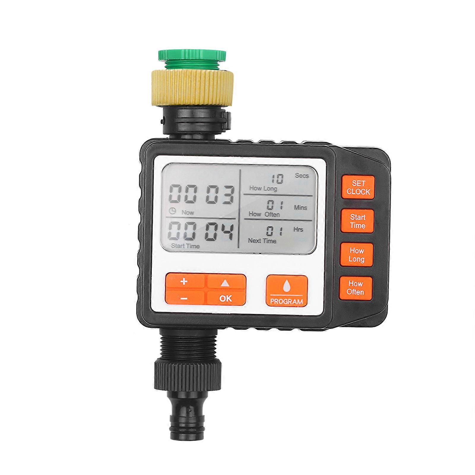 Digital Water Timer Programmable Outdoor Single Outlet Automatic On Off Water Faucet Hose Timer Irrigation System Controller with Manual Mode 3in Larg