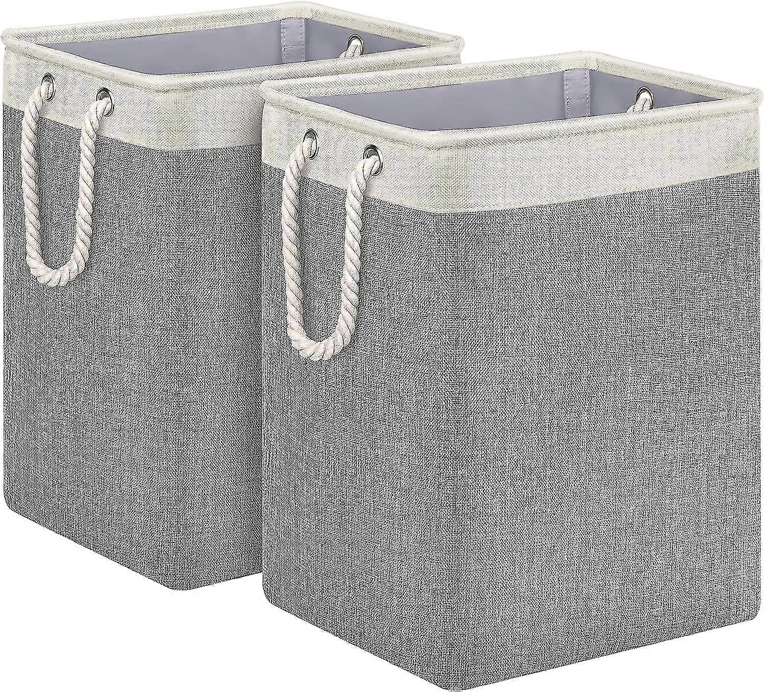 Laundry Baskets 2 Pack Laundry Hamper Large Clothes Hamper 20" Height Tall Basket with Durable