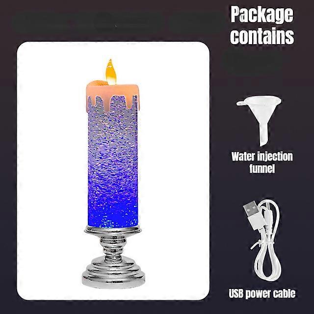 Fantasy LED Candle Lights 7-color Gradient Crystal Electronic Candle Party Atmosphere Decorations for Christmas Wedding Birthday