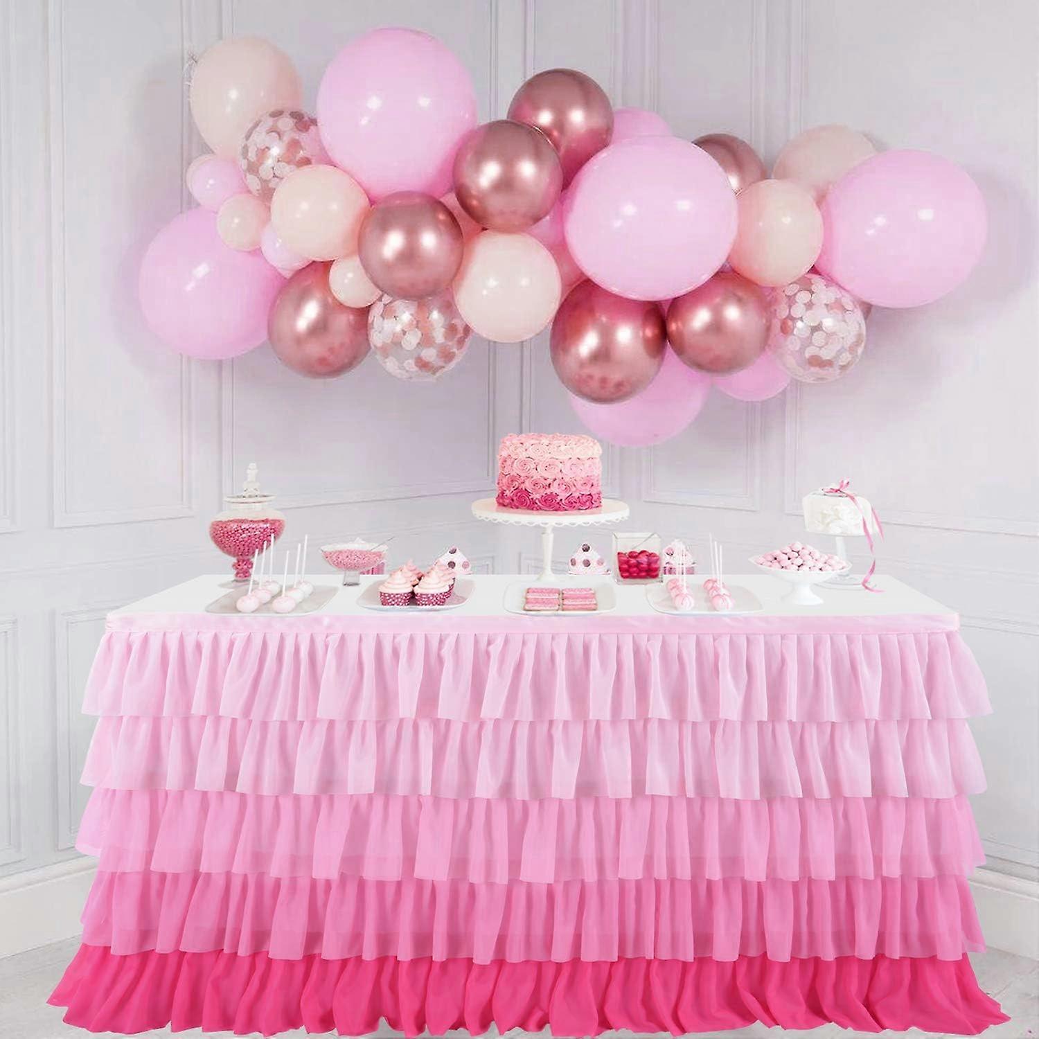Table Skirt Tutu Ruffled Tablecloth