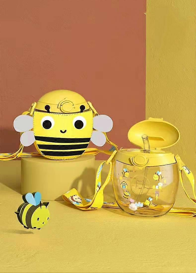 Donut water cup ppsu material straw cup yellow bee 450ml