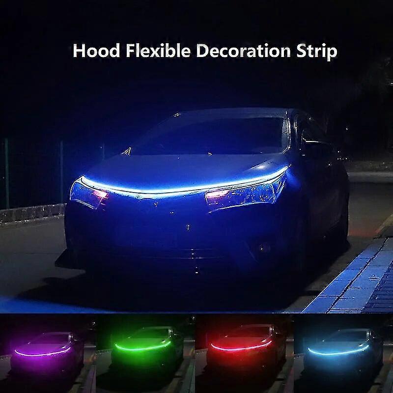 Flexible Car Led Light Strip Car Ambient Light Strip for Auto Hood Side Decoration Lamp Waterproof Car Led Daytime Running Light