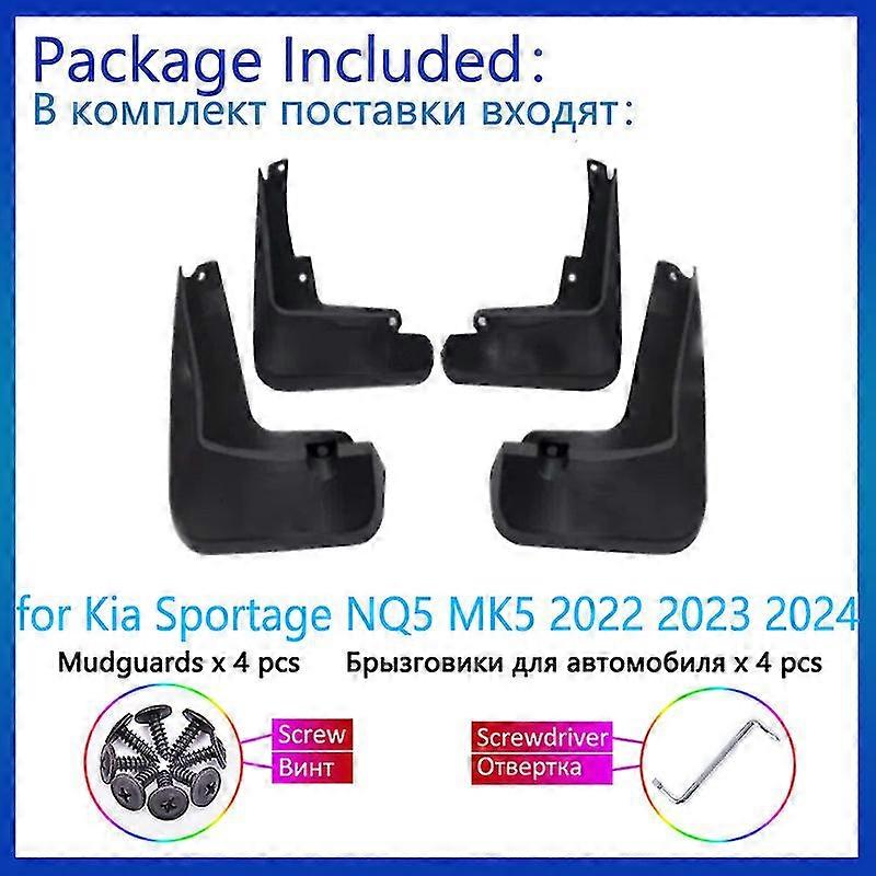 Garde-boue (bavettes) Pour Kia Rio IV (2018-2023) - Set De 4 Pièces (avant/arrière) En ABS - Protection Contre Graviers, Boue, Sel - Installation Adhésive Facile - 8