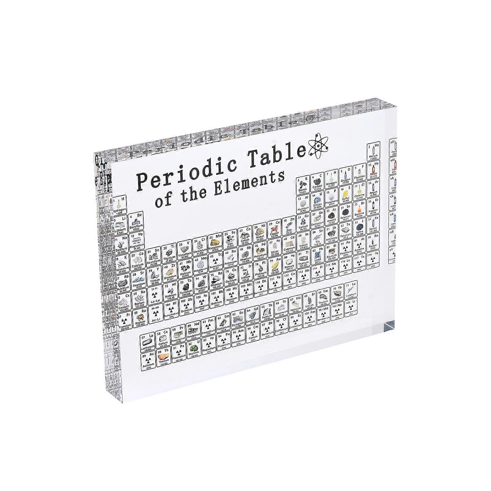 Large Periodic Table with Real Elements Inside, Acrylic Periodic Table