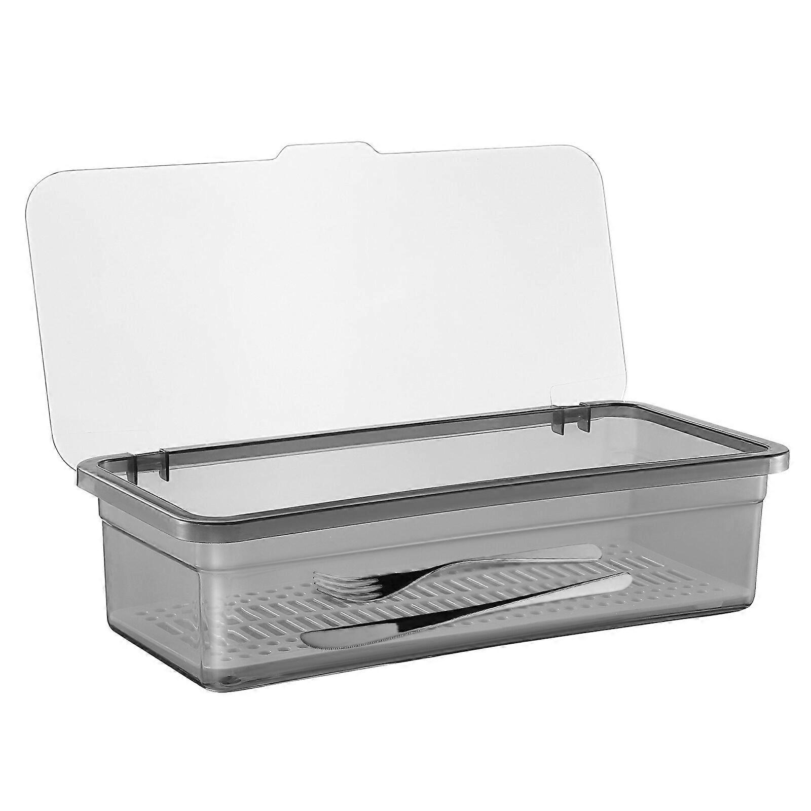TOPBATHY Dust-proof Chopsticks Case Draining Tableware Organizer Flatware Organizer Kitchen Chopsticks Container