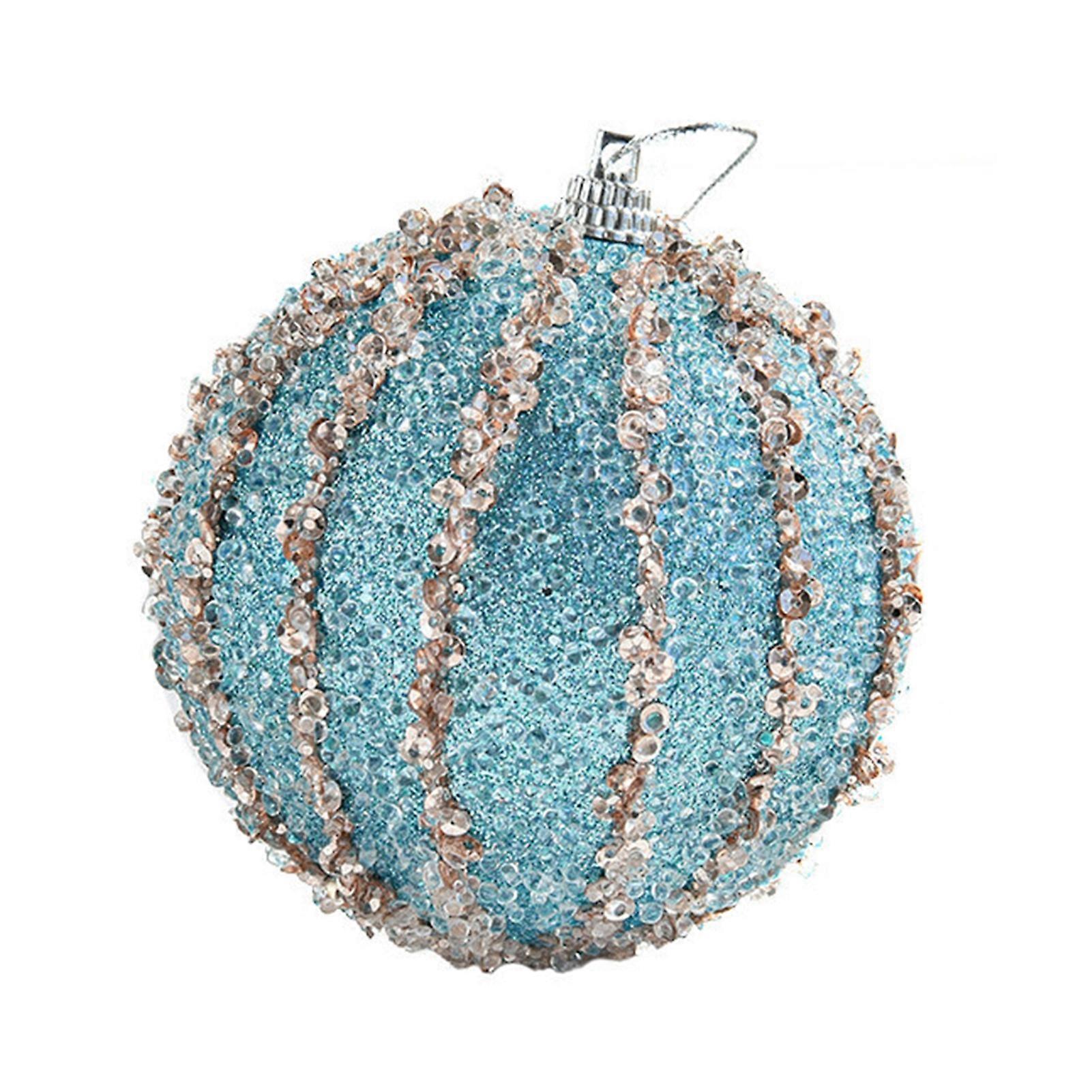 MengXi 8cm Christmas Tree Balls Reusable Portable Durable Exquisite Shatterproof Christmas Tree Decoration Scene Layout Hanging Shiny Sequin Christmas