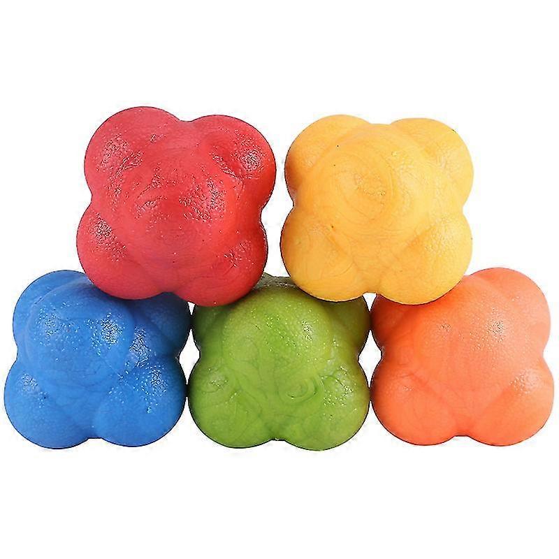Agility Speed Reaction Ball Baseball And Softball For Developing Exceptional Hand-eye Coordination (5pcs, Multicolor)