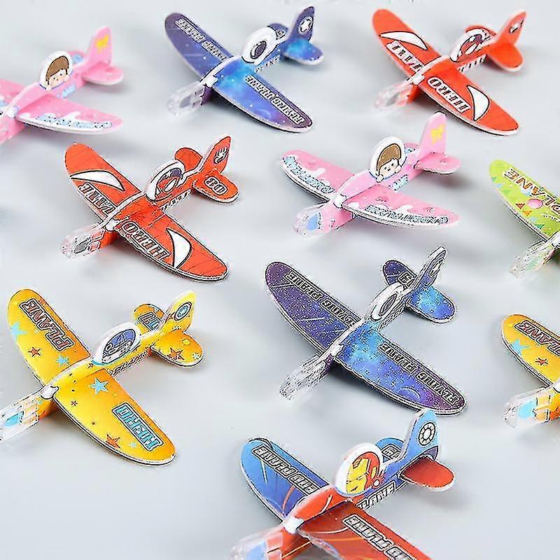 Cadeaux de la Saint-Valentin pour les enfants, 30 avions en mousse pour les enfants Ensemble d'avions en mousse de classe scolaire, cadeaux de la Saint-Valentin