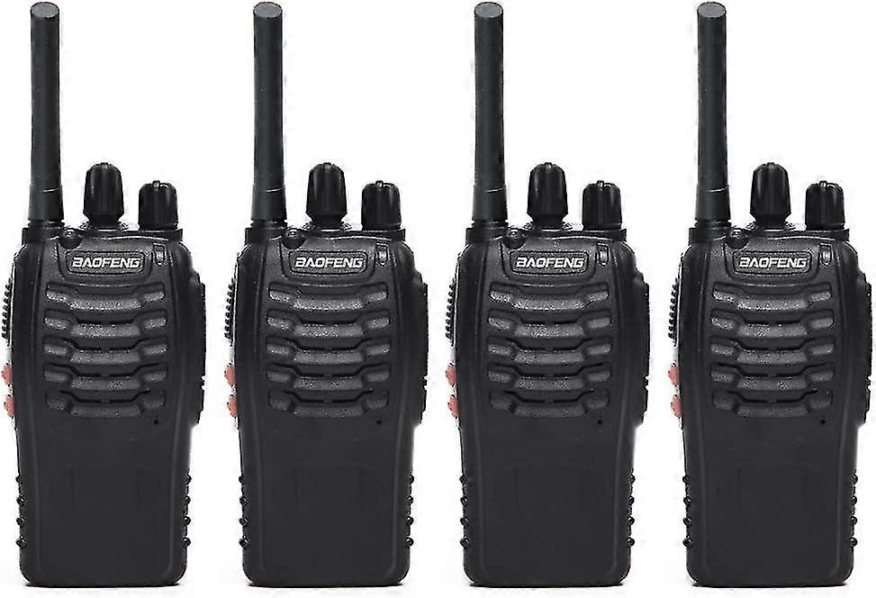 Baofeng Bf-888s (bf-88a) Frs Radio Walkie Talkie 0.5w 16-kanaals tweeweg radio met oortje, Led zaklamp, USB-oplader 4 Pack