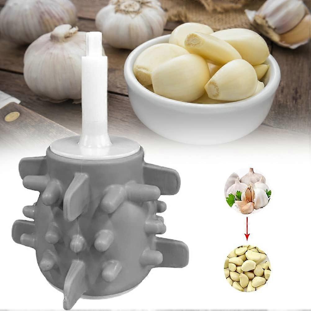 Rouleau éplucheur d'ail en silicone gris