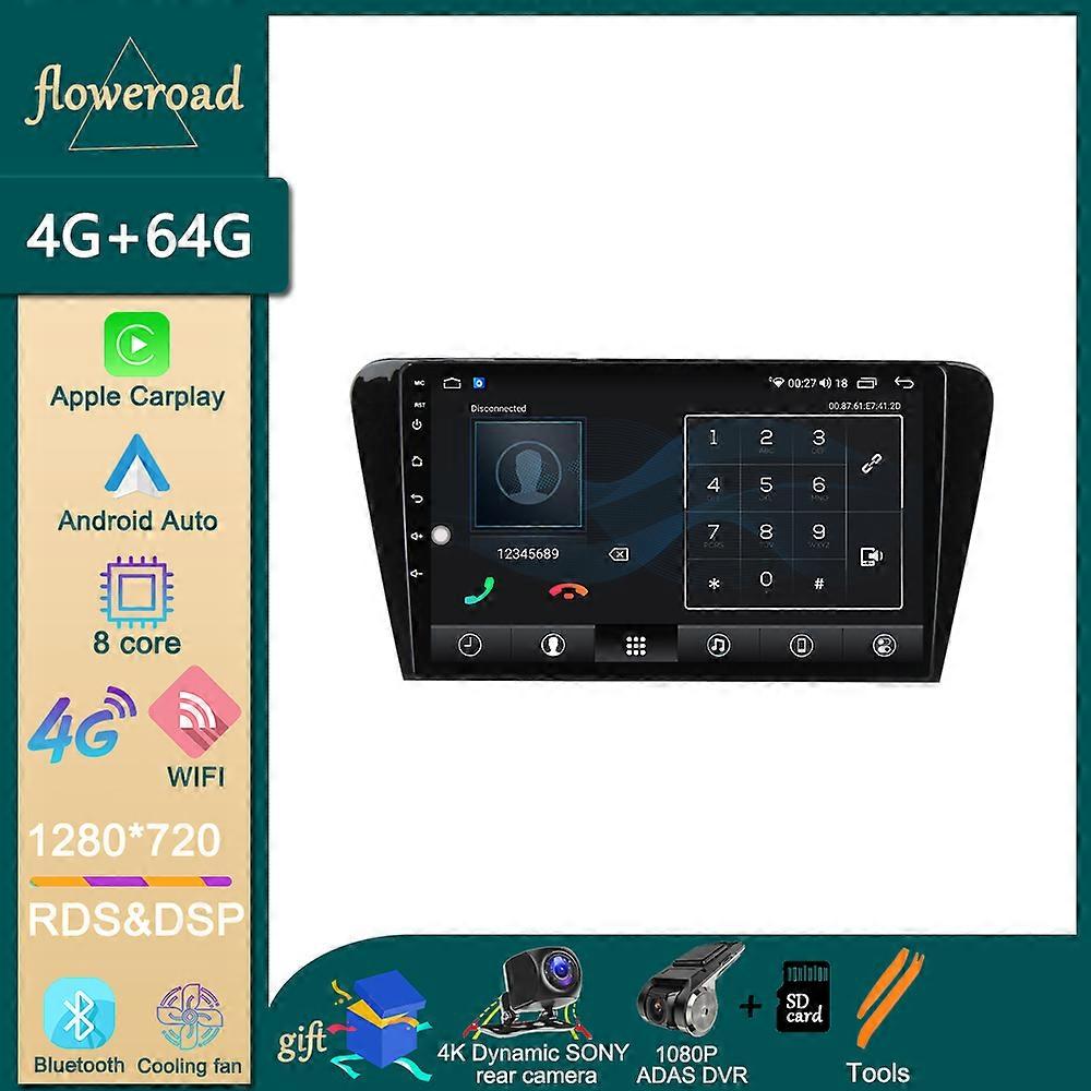 Car Radio Multimedia Player For Skoda Octavia 2013 2014 2015 - 2018 Android Apple Carplay GPS Navigation DSP Stereo 4G WIFI 2DIN