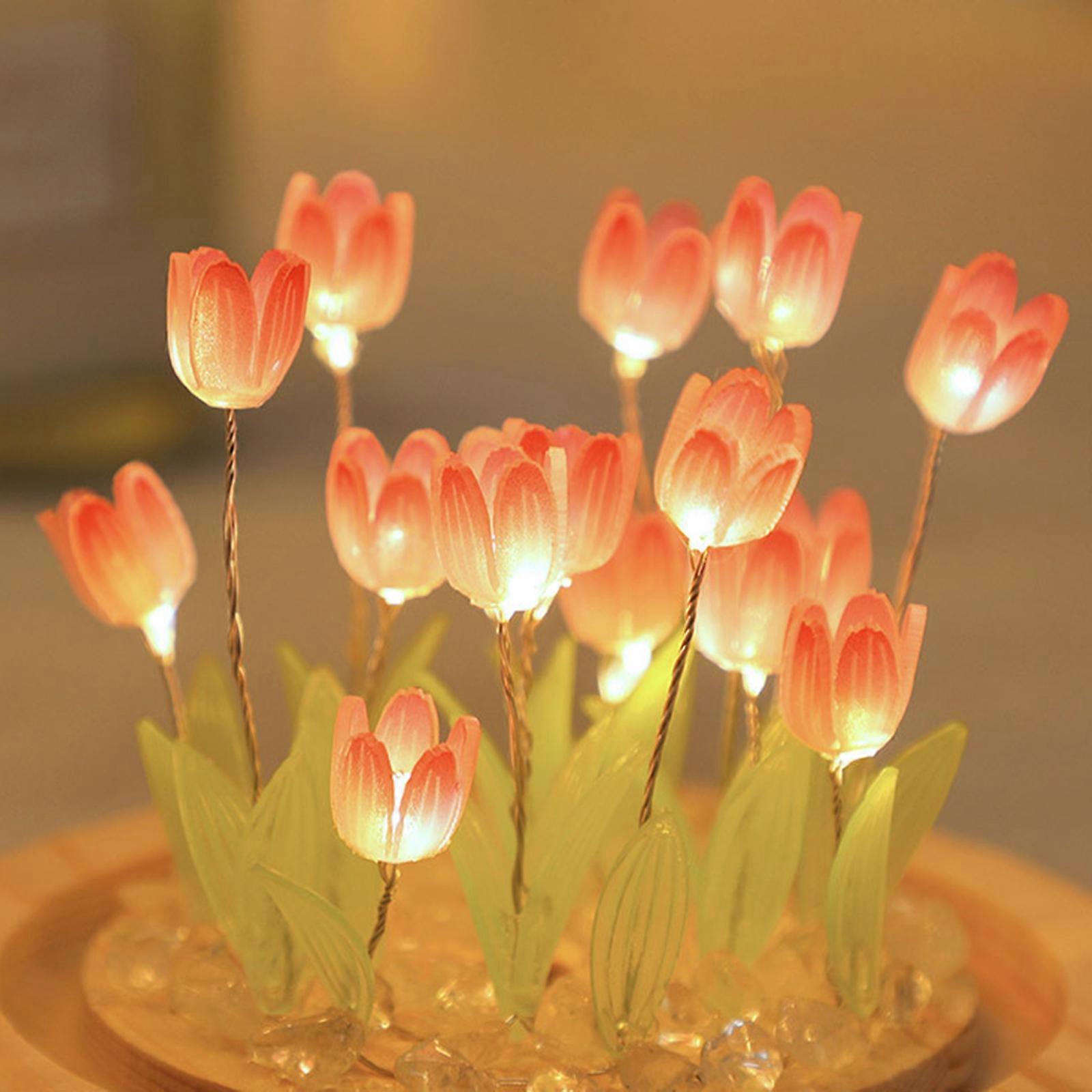 New Arrive DIY Tulip Mood Light Birthdays Thanksgiving Arts And Crafts ABS A Birthday Present Christmas Atmosphere Lamp
