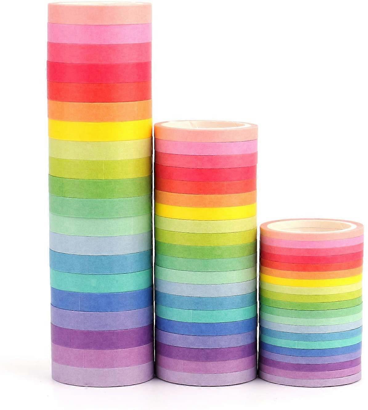 60 Rolls Washi Tape Set - Decorative Masking Tape for Crafting and Scrapbooking - Vibrant Colors and Patterns for Endless Creativity!