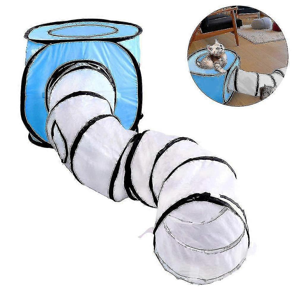 Straight Cat Tunnels For Indoor Cats, Cat Plush Collapsible Tunnel With