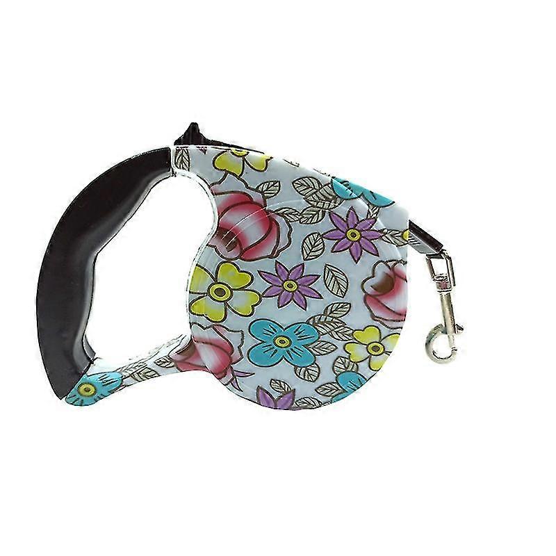 Peony Pattern Retractable Pet Leash