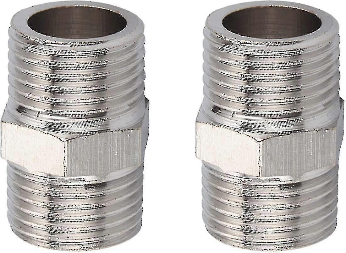 2 Pcs Shower Hose To Shower Hose Connector 1/2 To 1/2, Shower Hose Extension Connector Shower Hose Extension Pipe Universal Hose Extender Make Hose Lo