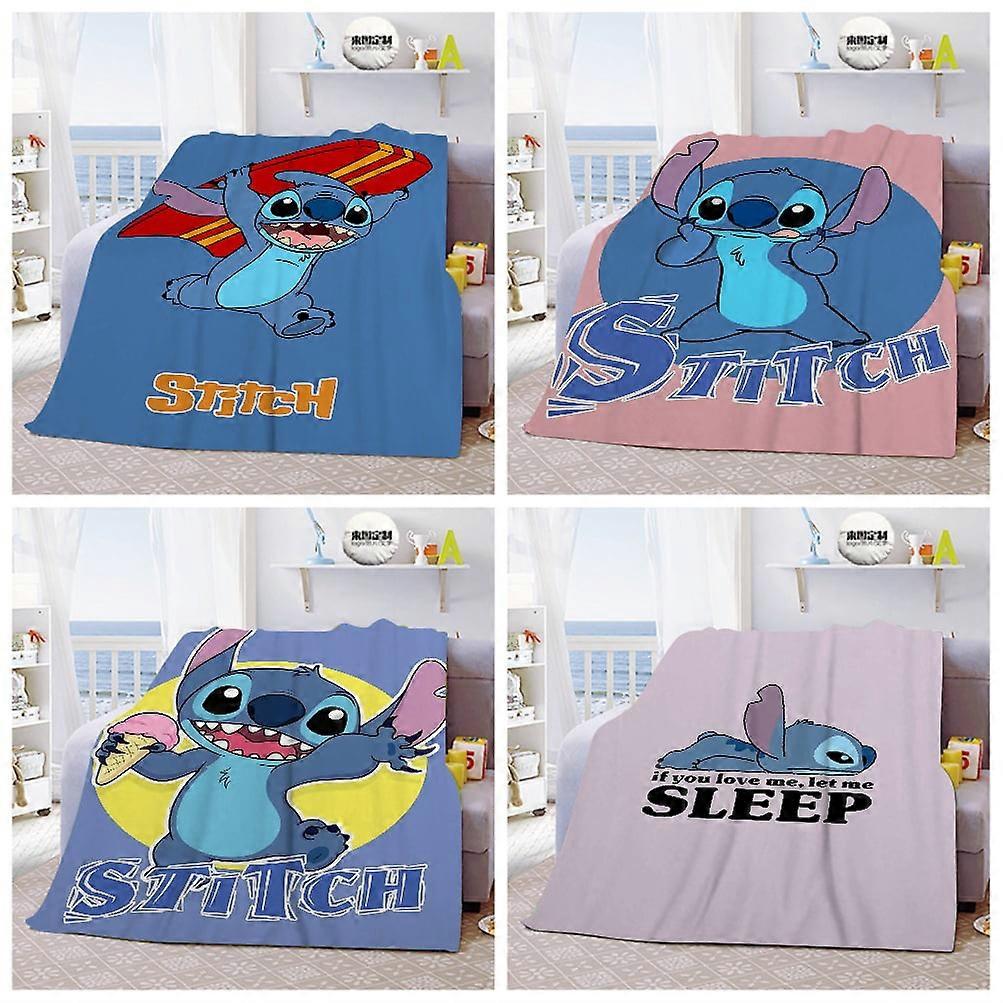 Anime Lilo & Stitch Christmas flange Covering blanket | Christmas blanket, flange, plush, warm, comfortable double -sided super fine fiber fake day bl
