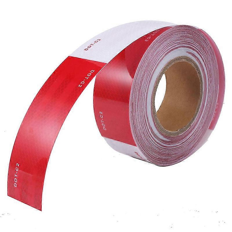 Red and White Reflective Tape Reflective Film Car Truck Body Stickers Annual Inspection Reflective