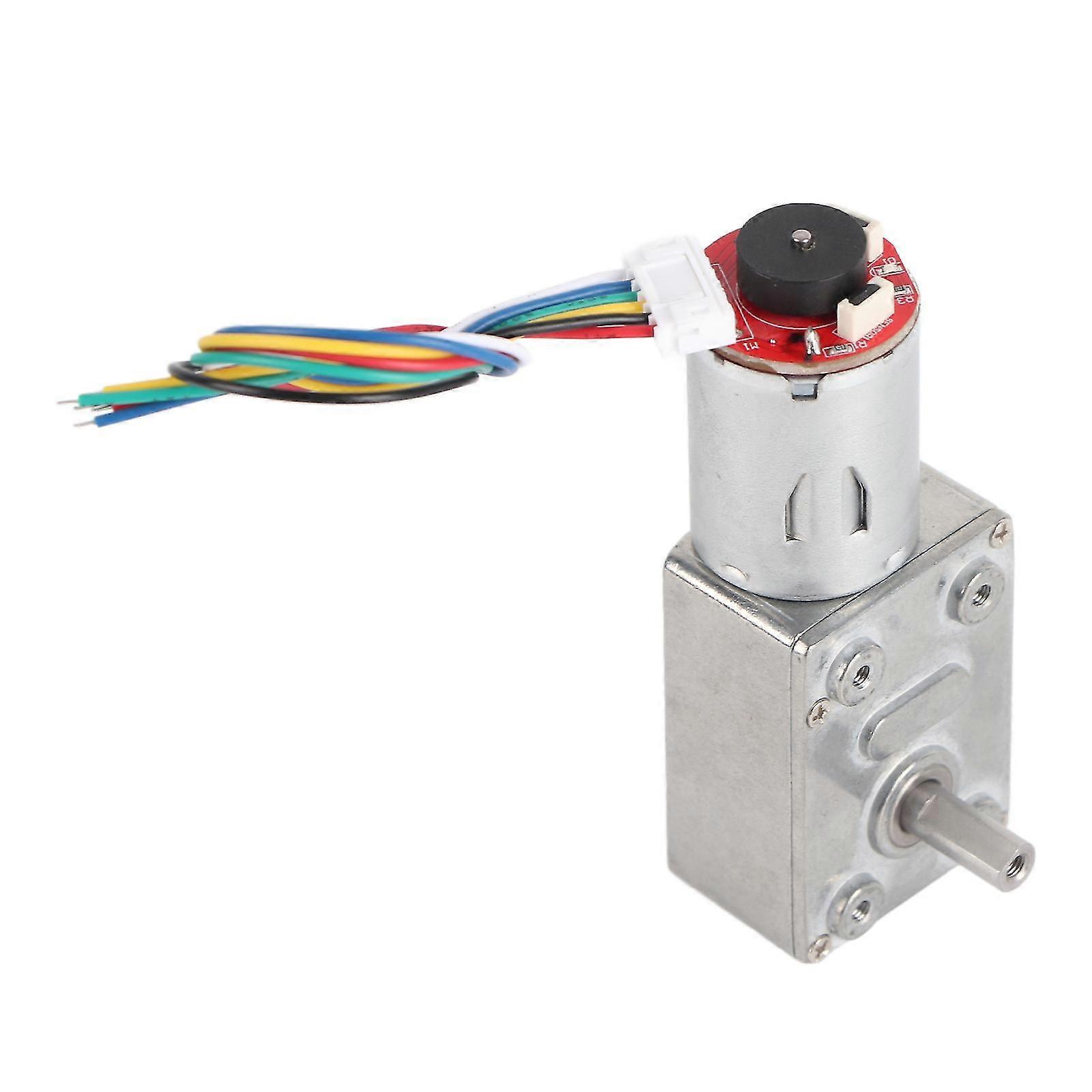 High Torque Geared DC Motor with Encoder and Strong Self-Locking - 40RPM