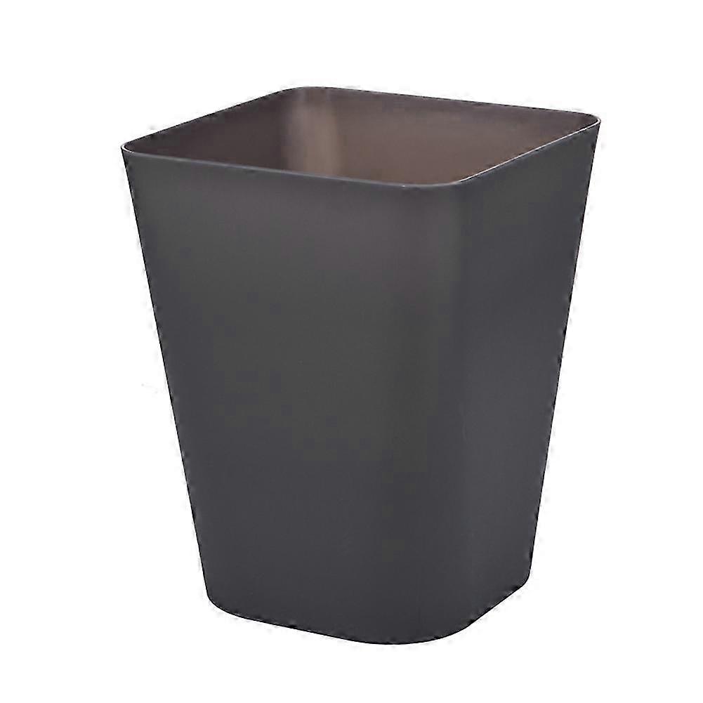Plain Uncovered Trash Can Household Large Trash Can Paper Basket Black Gray