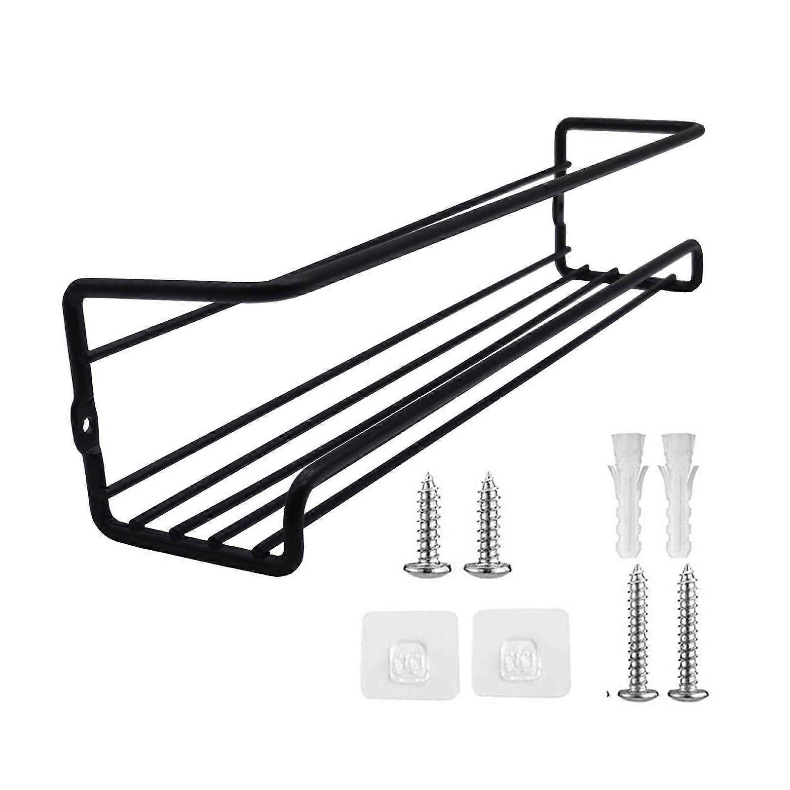 1/4Pcs Wall Mounted Spice Rack Organizer Rust-Proof Corrosion Resistant Strong Load*bearing Ventilated Kitchen Rack Storage Shelf