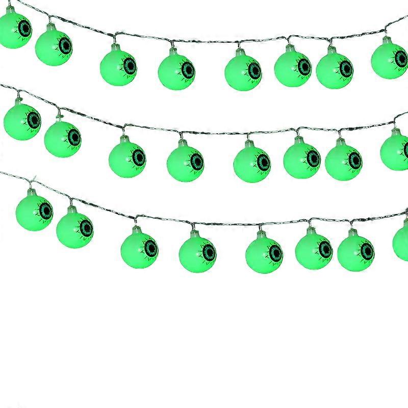 Nnetm Spooky Solar Spectacles: Green Eyeball Halloween Lights Awo83783
