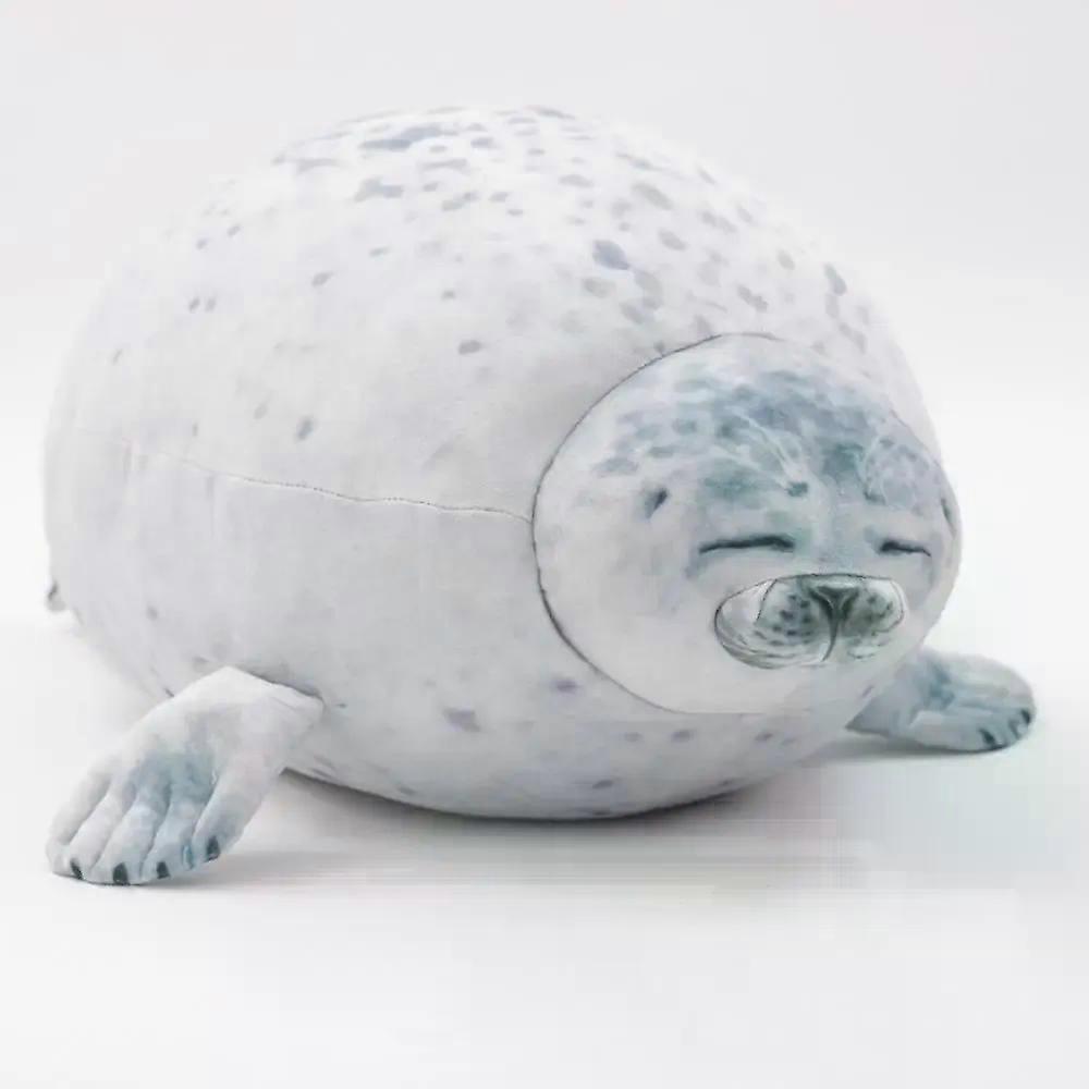 الدهون ختم محشوة Watona ختم غاضب فقاعة السمين 3D الجدة النوم وسادة أفخم دمية محشوة أطفال بنات هدايا عيد ميلاد