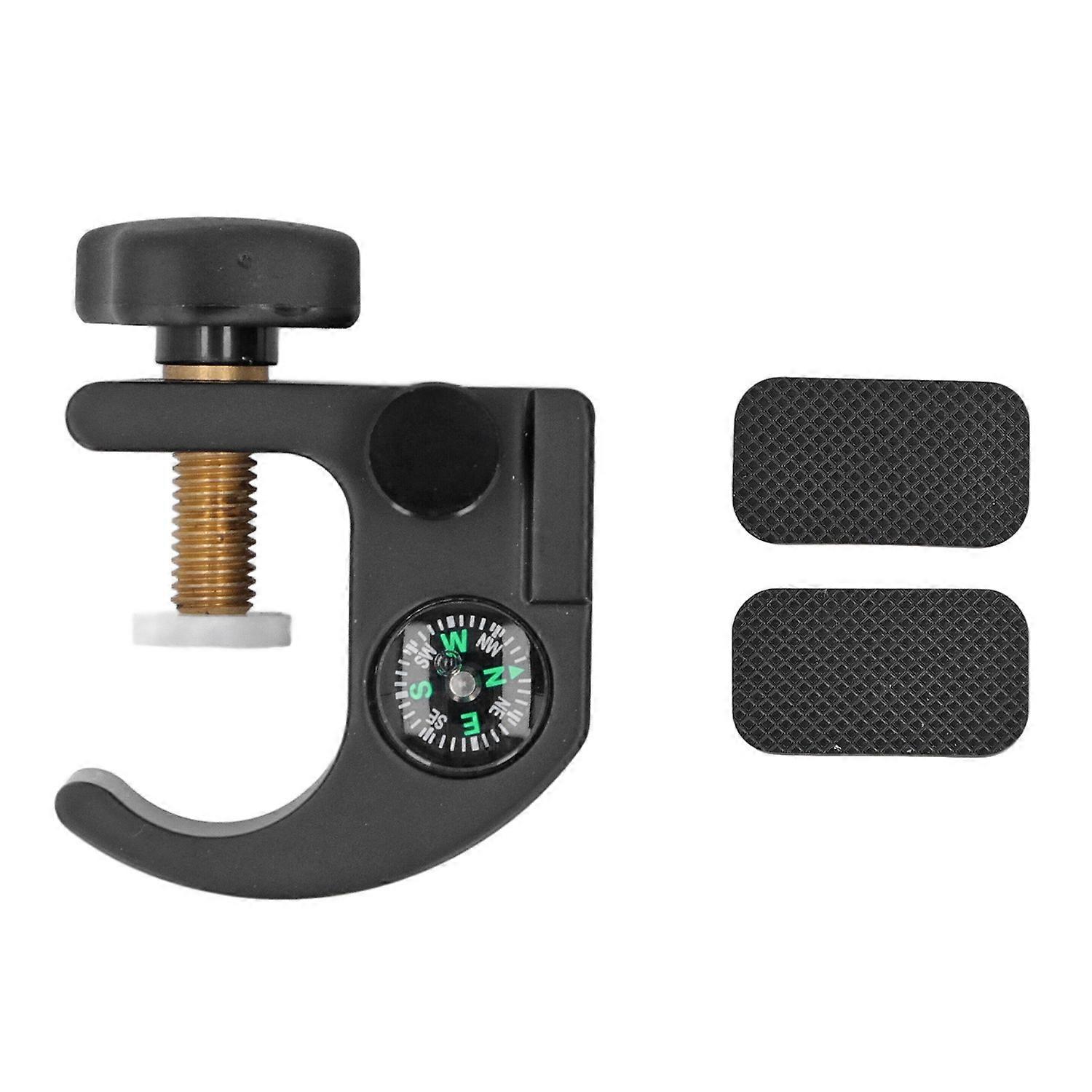 GPS RTK Pole Clamp Date Collector Adjustable Holder Aluminum Alloy Handlebar Clamp with Small Compas