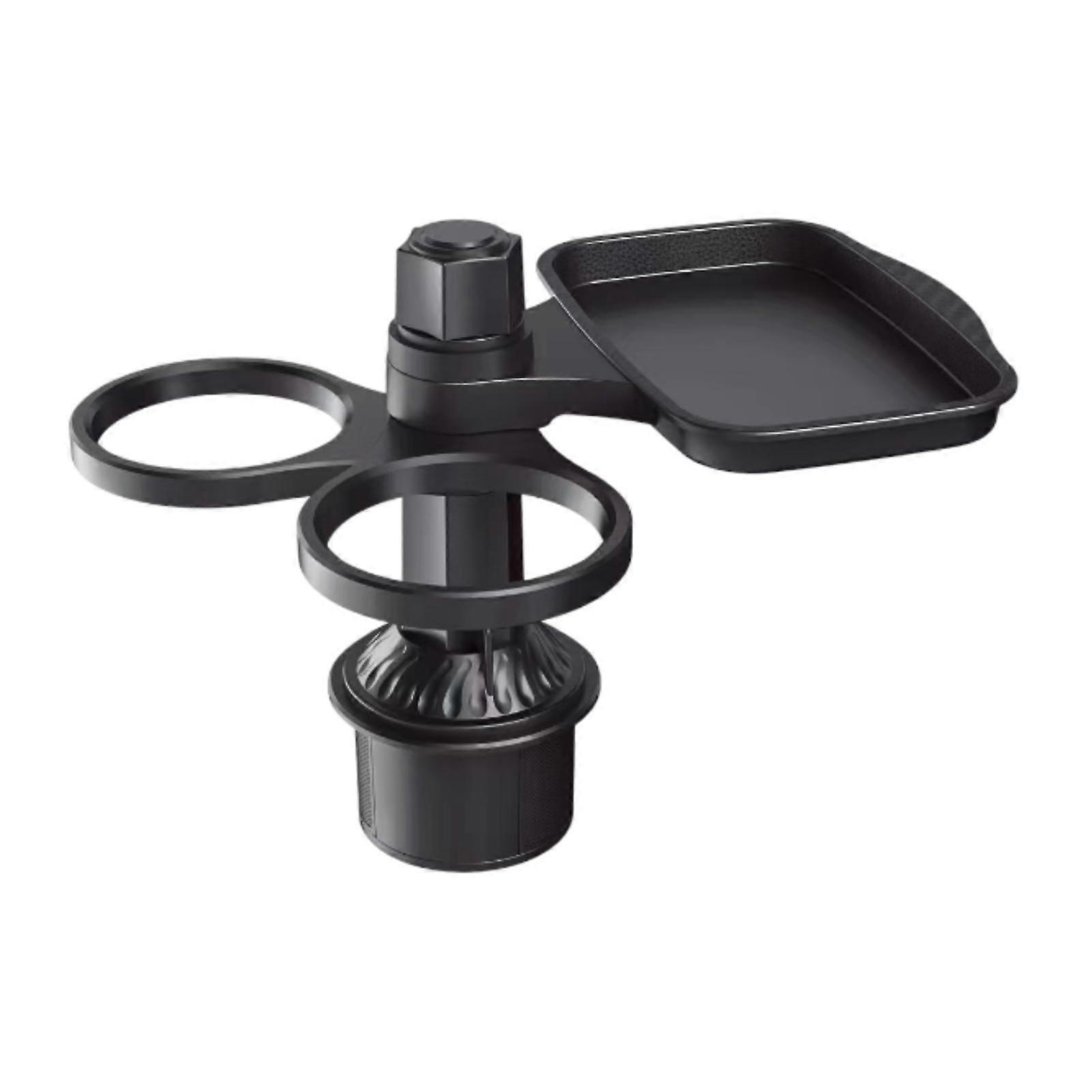 Car Tray Expander with Two Cup Holder Universal Easily Install 360 Rotating